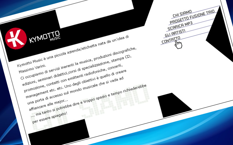 Grafica: per Kymotto Music etichetta discografica di Massimo Varini.