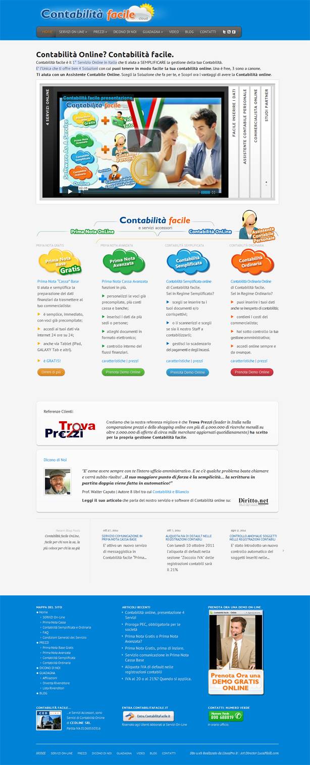 Sito web: Contabilità online? Contabilità facile. Sito 2011-2012