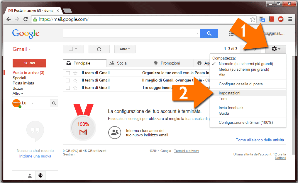 Tutorial Configurazione GMail come Client WebMail