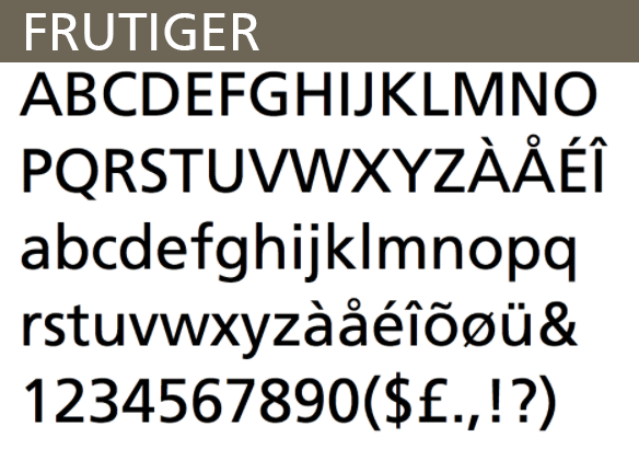 Fonts: Caratteri Alternativi a Frutiger?