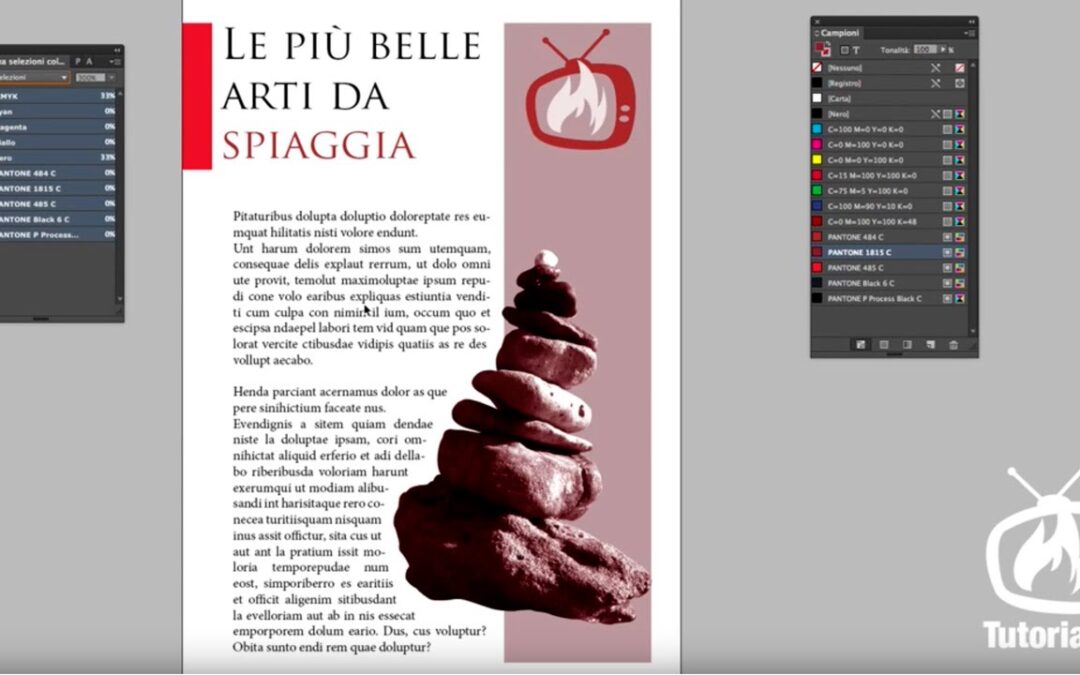 InDesign – Gestione degli inchiostri, video Tutorial.