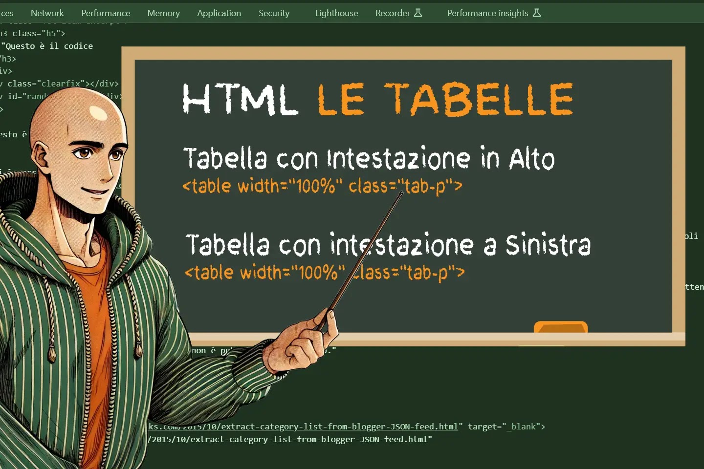 Tabelle in html (anche per Blogger tema Anartisis)