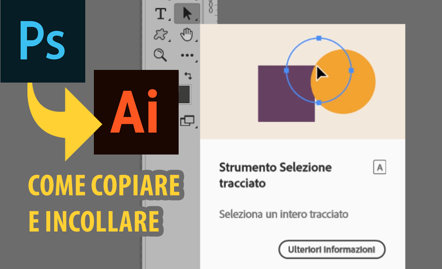 Come copiare un oggetto Vettoriale in Photoshop e incollarlo in Illustrator