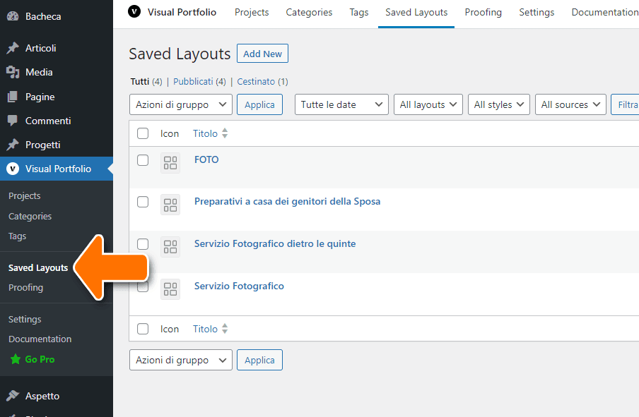 WordPress, Gallery Plugin: Visual Portfolio