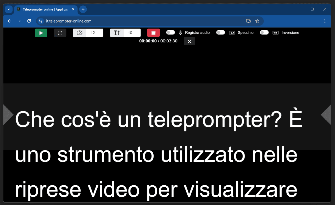 Testo scorrevole come fare? Teleprompter online!