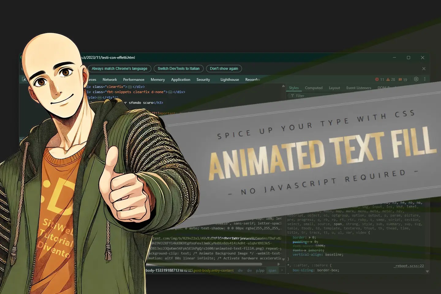 TESTI con effetti
