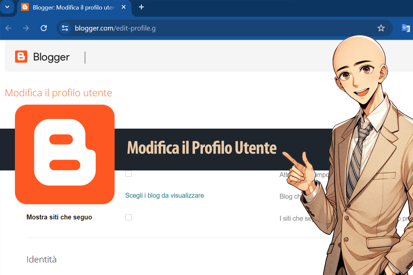 Dove Cambiare i Dati dell’Utente su Blogger
