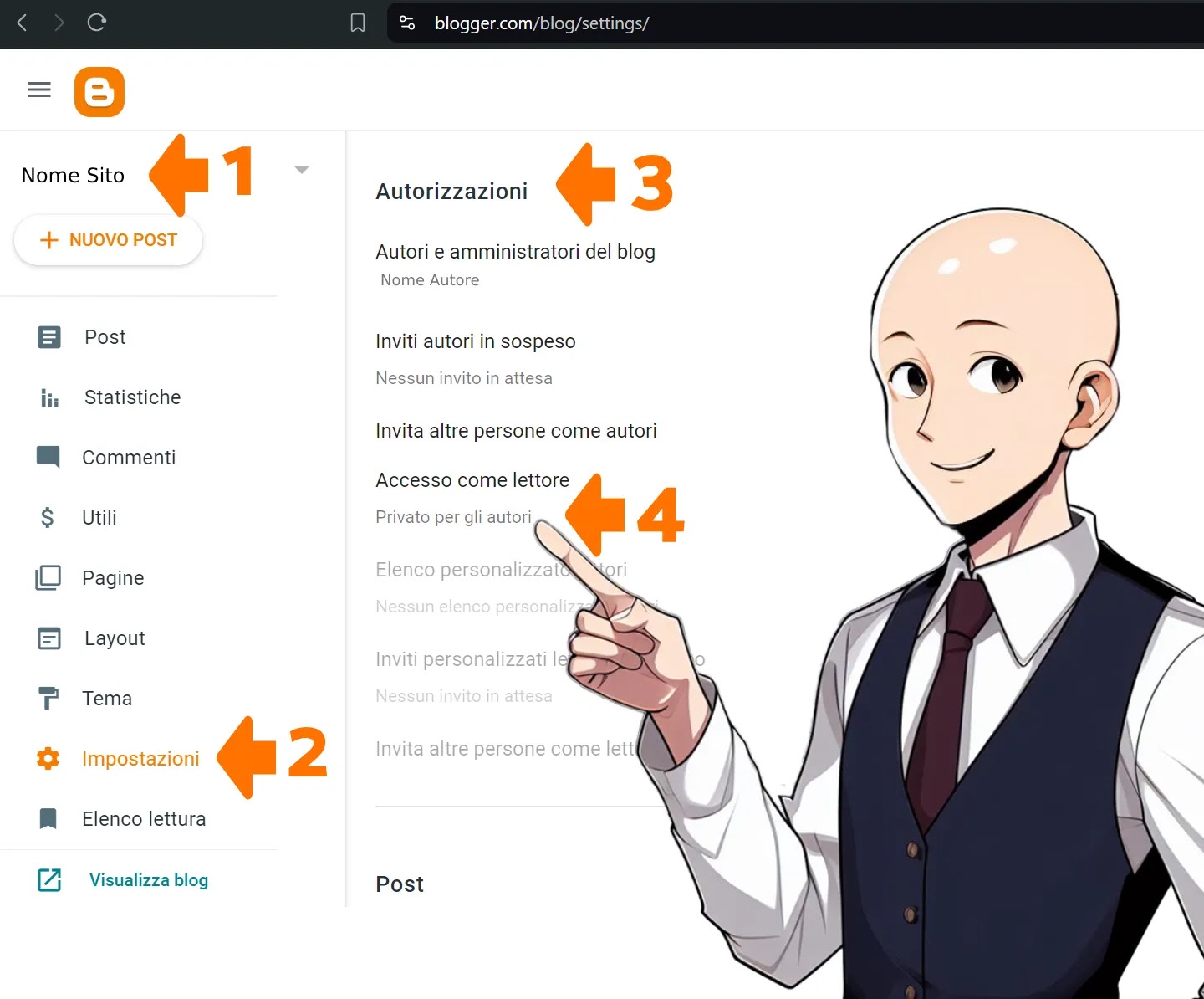 Blogger, come creare un Sito Privato.