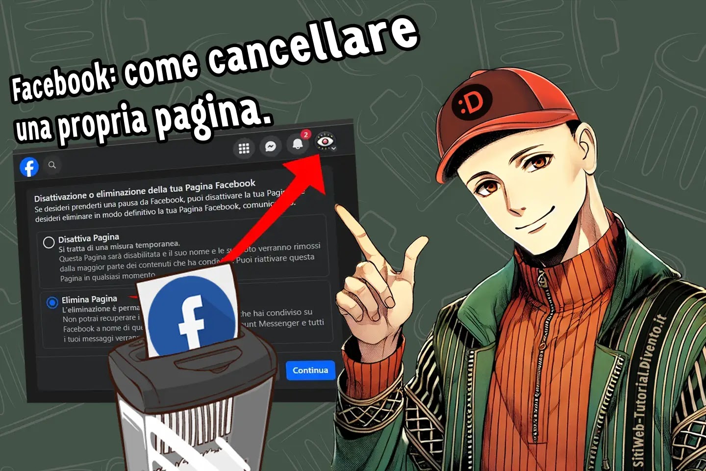 Facebook: come cancellare una propria pagina.