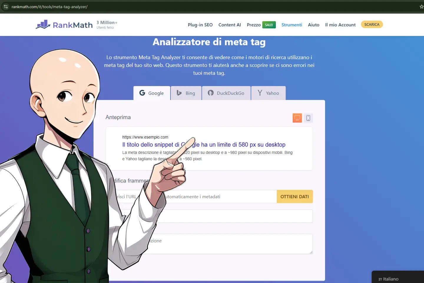 Analizzare i Meta Tag con Rank Math