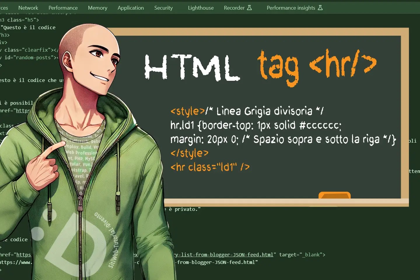 HTML: gli hr, le Linee Divisorie, vediamo alcuni esempi e stili.